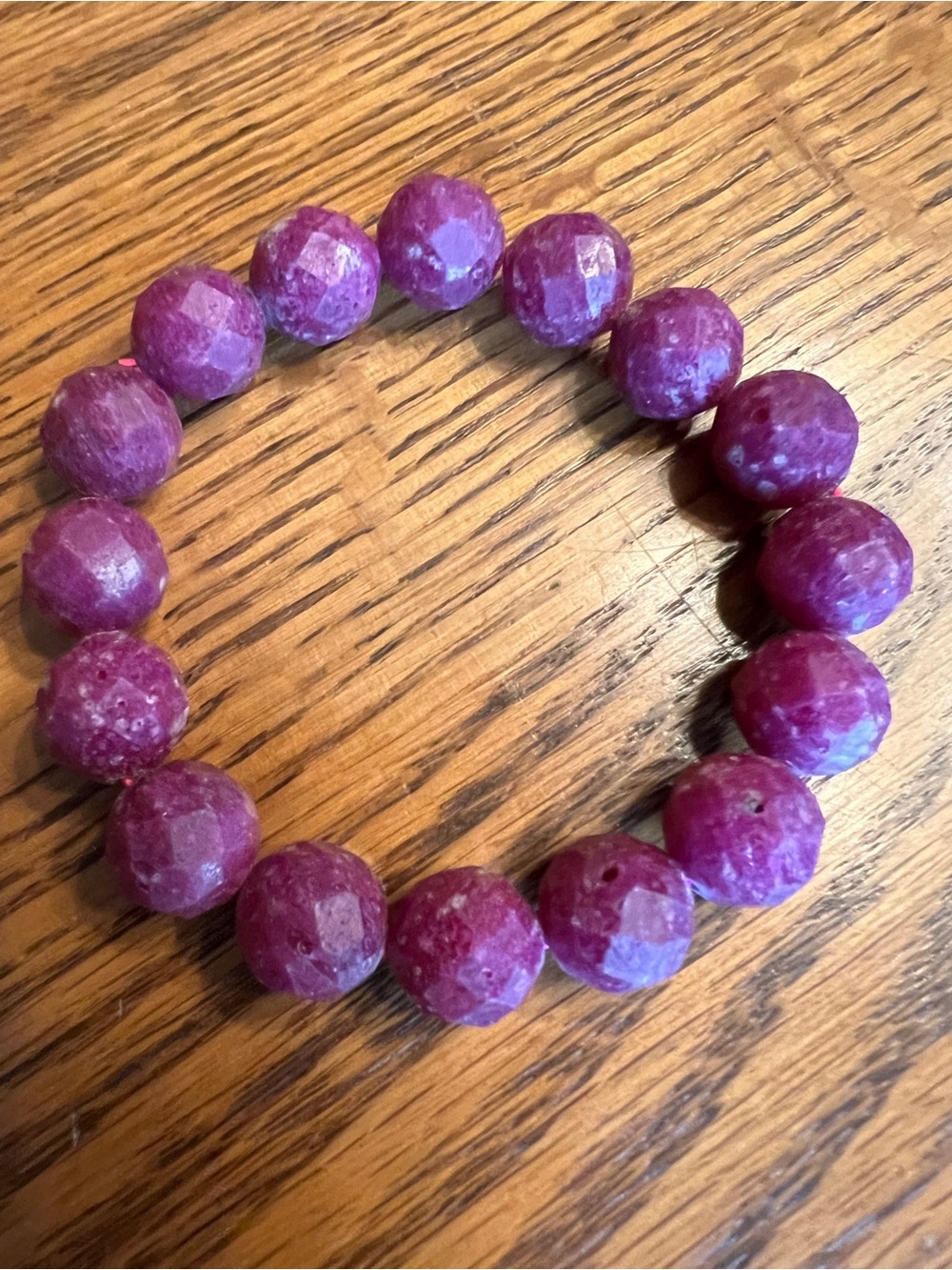 Faceted Ruby Bracelet